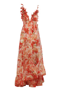 Tranquillity printed organza gown